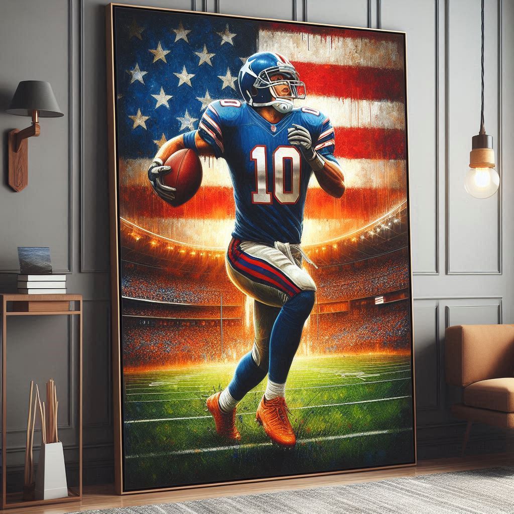 sports painting from photo